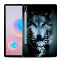 Дизайнерский силиконовый чехол для Samsung Galaxy Tab S6 Лесной волк