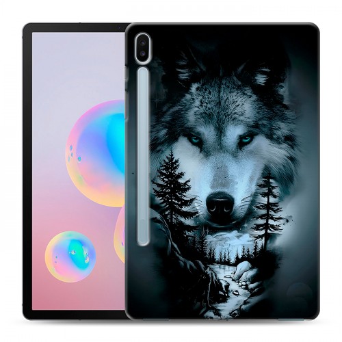 Дизайнерский силиконовый чехол для Samsung Galaxy Tab S6 Лесной волк