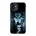 Дизайнерский силиконовый чехол для Iphone 12 Лесной волк