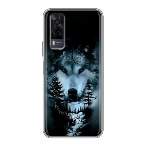 Дизайнерский силиконовый чехол для Vivo Y31 Лесной волк