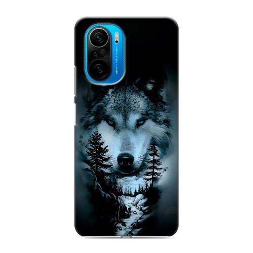 Дизайнерский силиконовый чехол для Xiaomi Poco F3 Лесной волк