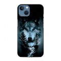 Дизайнерский силиконовый чехол для Iphone 13 Лесной волк
