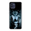 Дизайнерский силиконовый чехол для Samsung Galaxy A03 Лесной волк