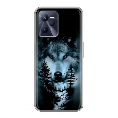 Дизайнерский силиконовый чехол для Realme C35 Лесной волк