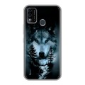 Дизайнерский силиконовый чехол для Itel A48 Лесной волк