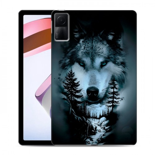 Дизайнерский силиконовый чехол для Xiaomi RedMi Pad Лесной волк