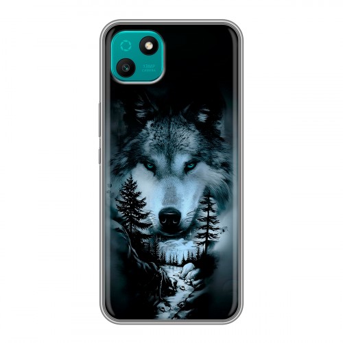 Дизайнерский силиконовый чехол для Wiko T10 Лесной волк