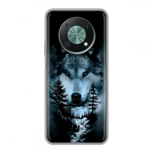 Дизайнерский силиконовый чехол для Huawei Nova Y90 Лесной волк