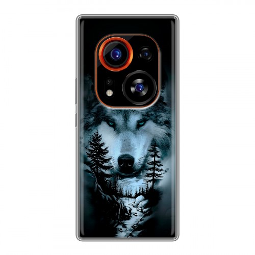 Дизайнерский силиконовый чехол для Tecno Phantom X2 Pro Лесной волк
