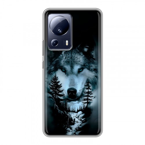 Дизайнерский силиконовый чехол для Xiaomi 13 Lite Лесной волк