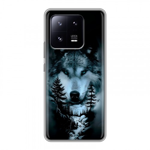 Дизайнерский силиконовый чехол для Xiaomi 13 Pro Лесной волк