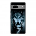 Дизайнерский силиконовый чехол для Google Pixel 7A Лесной волк