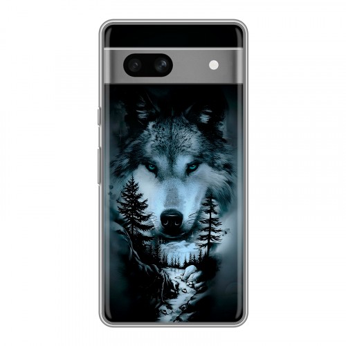 Дизайнерский силиконовый чехол для Google Pixel 7A Лесной волк