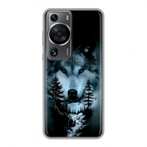 Дизайнерский силиконовый чехол для Huawei P60 Лесной волк