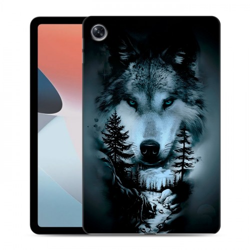 Дизайнерский силиконовый чехол для OPPO Pad Air Лесной волк