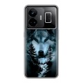 Дизайнерский силиконовый чехол для Realme GT3 Лесной волк