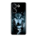 Дизайнерский силиконовый чехол для Tecno Camon 20 Лесной волк