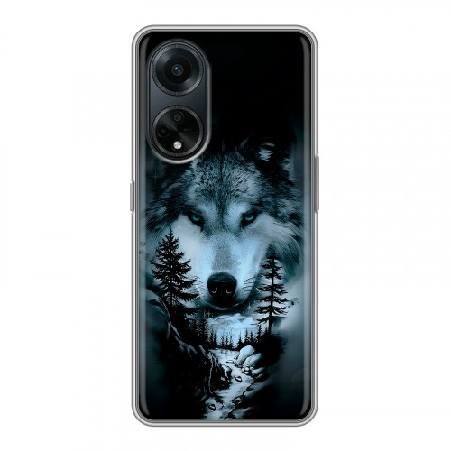 Дизайнерский силиконовый чехол для OPPO A98 Лесной волк