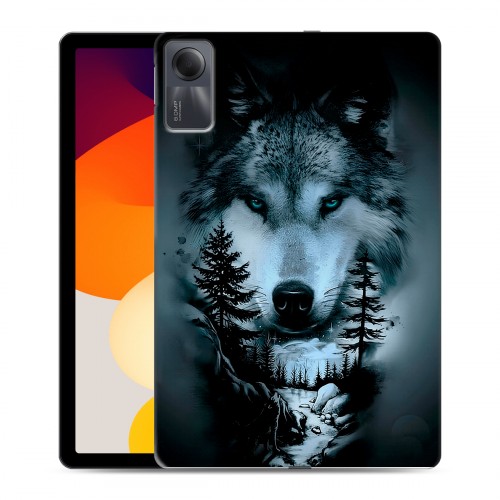 Дизайнерский силиконовый чехол для Xiaomi RedMi Pad SE Лесной волк