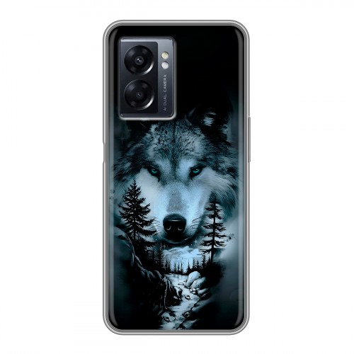 Дизайнерский силиконовый чехол для OPPO A57 5G Лесной волк