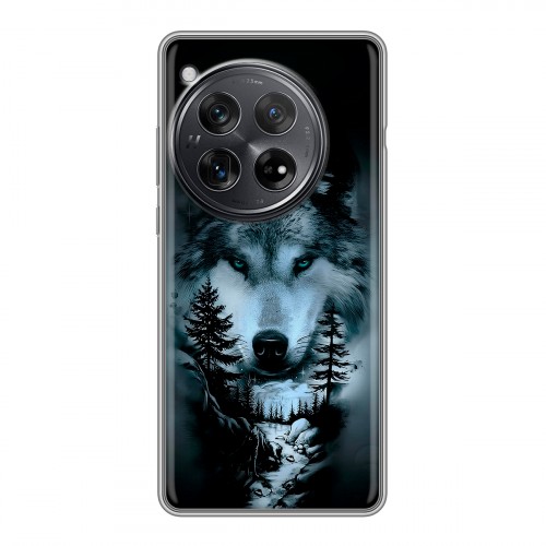 Дизайнерский силиконовый чехол для OnePlus 12 Лесной волк