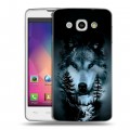 Дизайнерский пластиковый чехол для LG L60 Лесной волк