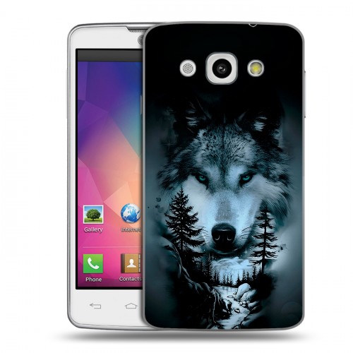 Дизайнерский пластиковый чехол для LG L60 Лесной волк