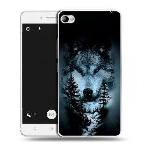 Дизайнерский пластиковый чехол для Lenovo S90 Лесной волк
