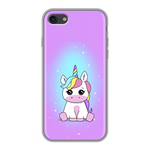 Дизайнерский силиконовый чехол для Iphone 7 Единорог