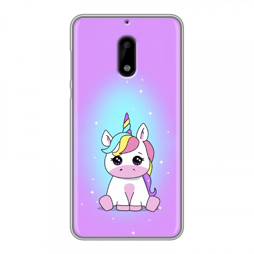 Дизайнерский пластиковый чехол для Nokia 6 Единорог