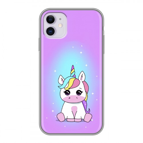 Дизайнерский силиконовый чехол для Iphone 11 Единорог