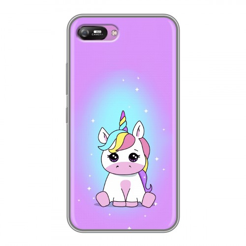Дизайнерский силиконовый с усиленными углами чехол для Itel A25 Единорог