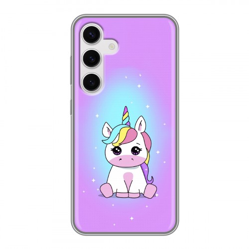 Дизайнерский силиконовый чехол для Samsung Galaxy S24 Единорог