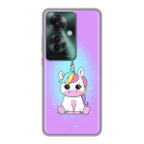 Дизайнерский силиконовый чехол для Oppo Reno 11F Единорог