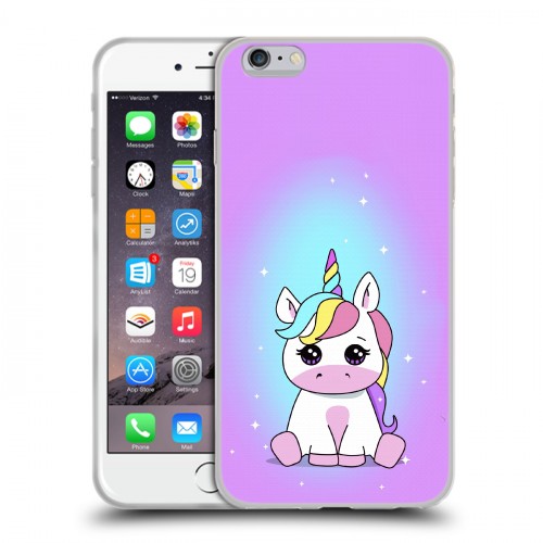 Дизайнерский силиконовый чехол для Iphone 6 Plus/6s Plus Единорог