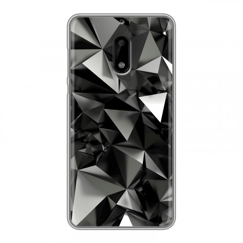Дизайнерский пластиковый чехол для Nokia 6 Черные кристаллы