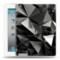 Дизайнерский пластиковый чехол для Ipad 2/3/4 Черные кристаллы