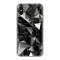 Дизайнерский силиконовый чехол для Iphone x10 Черные кристаллы