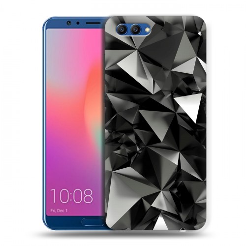 Дизайнерский пластиковый чехол для Huawei Honor View 10 Черные кристаллы