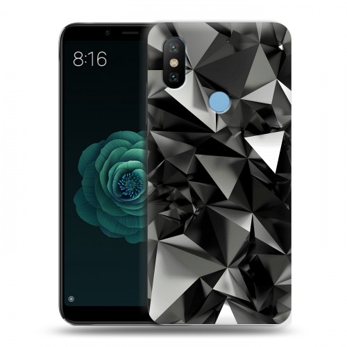 Дизайнерский силиконовый чехол для Xiaomi Mi A2 Черные кристаллы