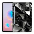 Дизайнерский силиконовый чехол для Samsung Galaxy Tab S6 Черные кристаллы