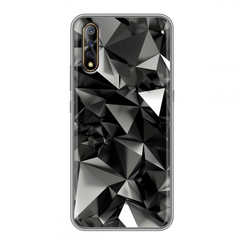 Дизайнерский силиконовый с усиленными углами чехол для Vivo V17 Neo Черные кристаллы