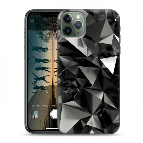 Дизайнерский силиконовый чехол для Iphone 11 Pro Черные кристаллы
