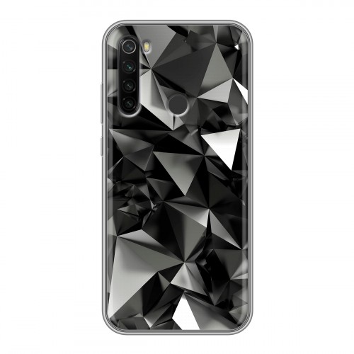 Дизайнерский силиконовый с усиленными углами чехол для Xiaomi RedMi Note 8T Черные кристаллы