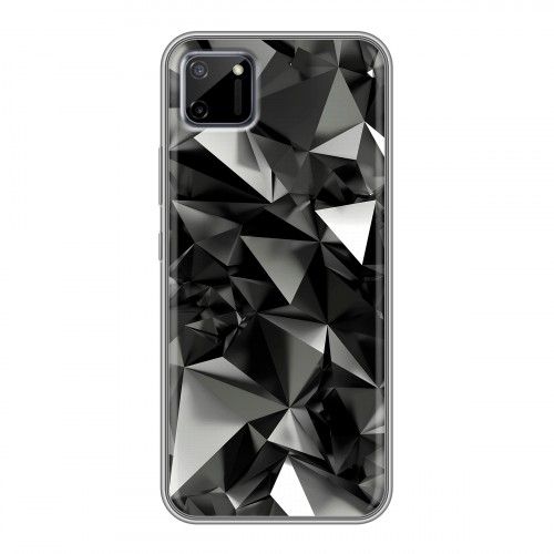 Дизайнерский силиконовый чехол для Realme C11 Черные кристаллы