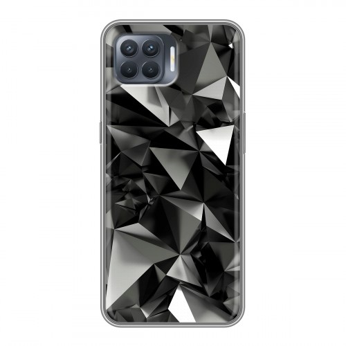 Дизайнерский силиконовый чехол для OPPO Reno4 Lite Черные кристаллы