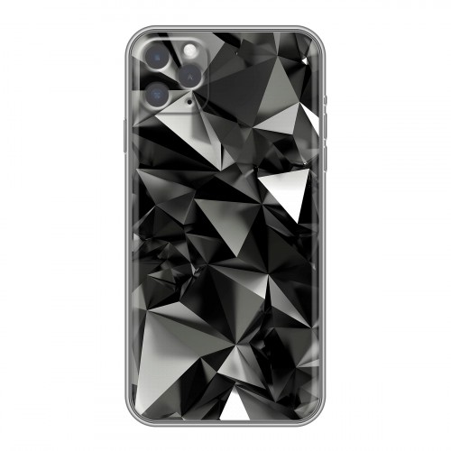 Дизайнерский силиконовый чехол для Iphone 12 Черные кристаллы