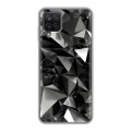 Дизайнерский силиконовый чехол для Samsung Galaxy A12 Черные кристаллы