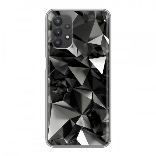Дизайнерский силиконовый чехол для Samsung Galaxy A32 Черные кристаллы