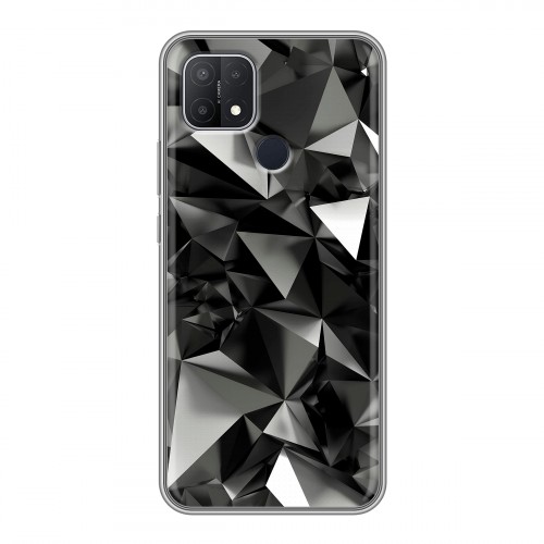 Дизайнерский силиконовый чехол для OPPO A15 Черные кристаллы